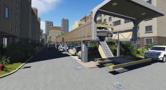 新型空中立體車庫系列機械仿真動畫